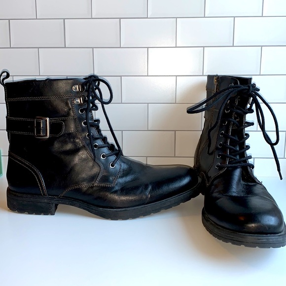 aston grey black boots